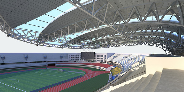 C4D赛道3D体育场场景设计图片