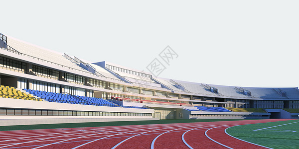 田径赛跑3D体育场场景设计图片