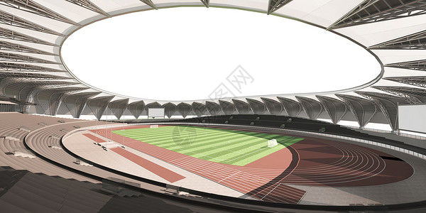 跑步赛事3D体育场场景设计图片