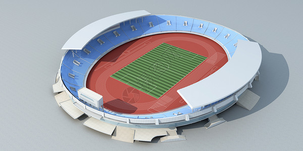 3d足球场3D体育场场景设计图片