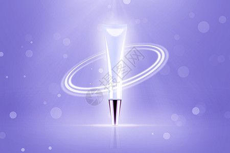 精华瓶子紫色化妆品背景设计图片