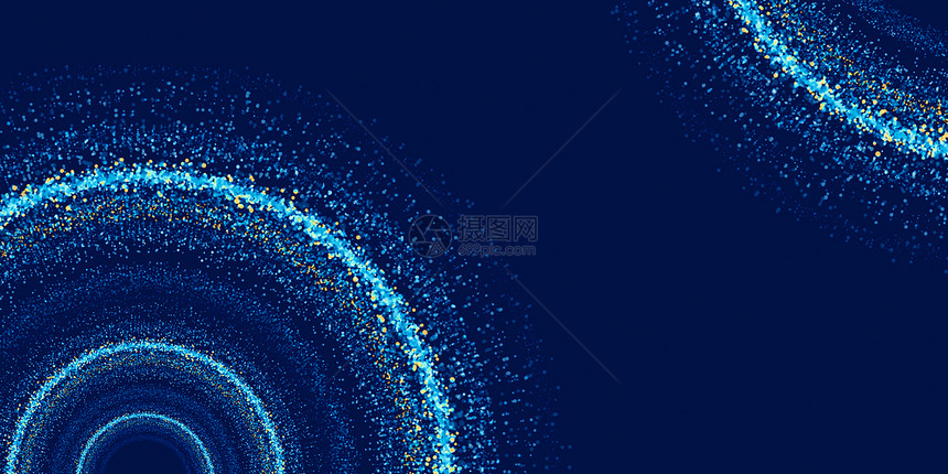抽象蓝色粒子背景图片