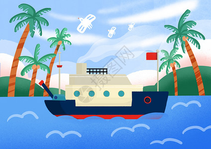 中国航海日背景图片