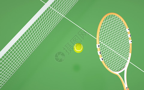 运动比赛网球网球运动场景设计图片