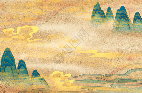 中式剪纸花纹敦煌风背景设计图片