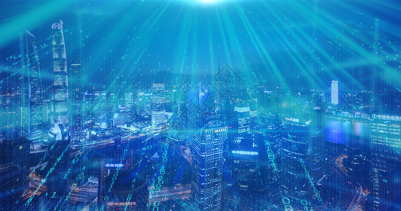 数字化科技城市背景图片