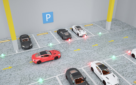 停车场车分析自动泊车设计图片