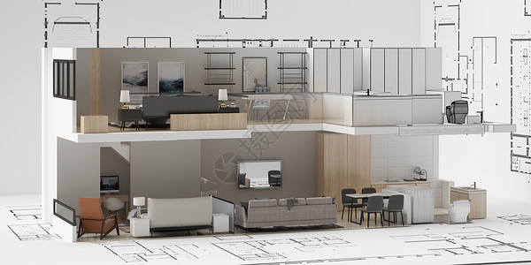 3D户型图户型空间高清图片