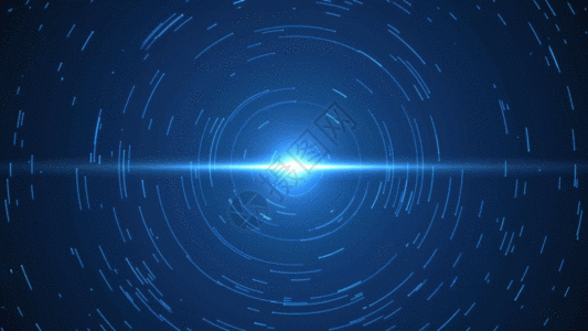 蓝色粒子星空星爆星轨粒子旋转GIF图片