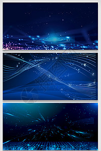 科技风卫生月展板线型蓝色粒子科技设计图片