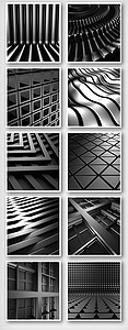建筑vi铁钢空间感科技感未来智能办公商务企业背景设计图片