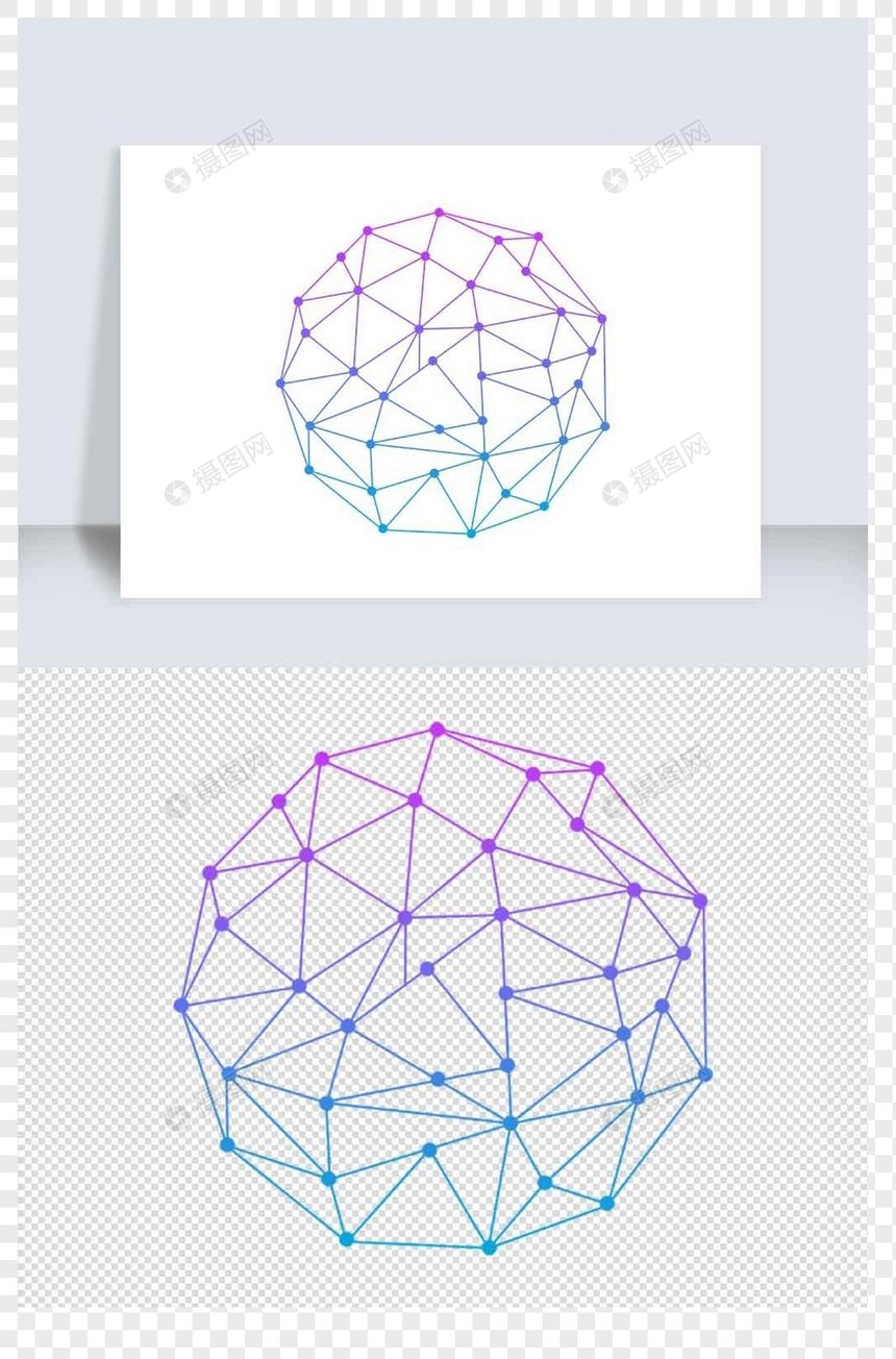 科技渐变网络线条图片