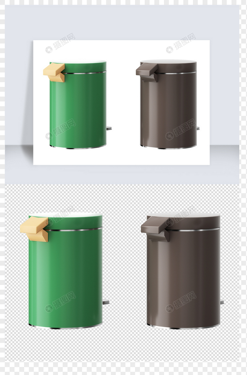 垃圾桶c4d元素图片
