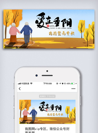 中国传统节日九九重阳节微信配图模板