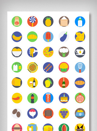 食品logo水果食物图标模板