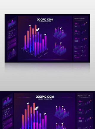 免费素材平台可视化数据图表UI界面模板
