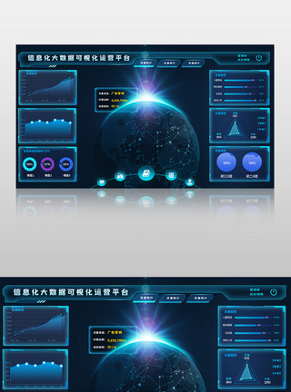 服务信息可视化大数据信息管理服务后台界面模板