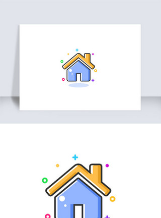 主页房子素材APP界面首页主页房子房屋图标icon模板