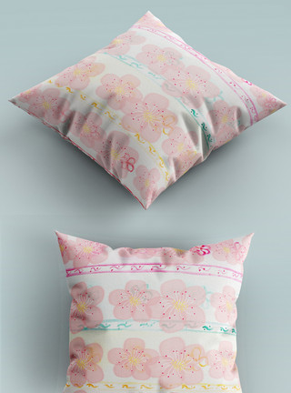 粉色展台装饰粉色抱枕模板