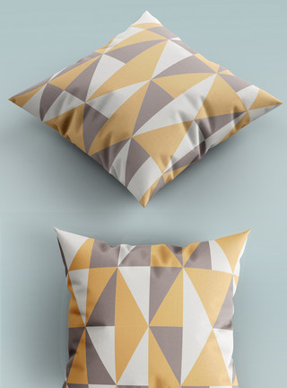 纯棉元素简约几何图案抱枕模板