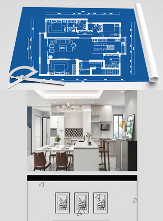 北欧室内效果图北欧家居室内户型图效果图设计模板