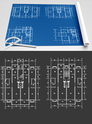 建筑户型图CAD图纸模板