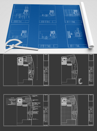 白包格式素材园林CAD线稿投标园林设计图纸模板