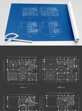 大空间设计2021年别墅家装户型图设计模板