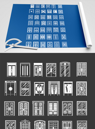 门窗家居2021年cad模型门窗元素设计模板
