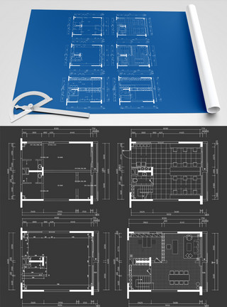 大面积空间户型设计2021年办公空间户型图设计模板