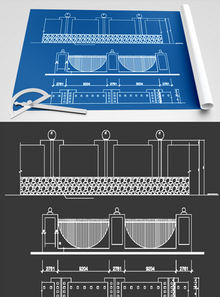 铝合金护栏护栏CAD图纸素材模板
