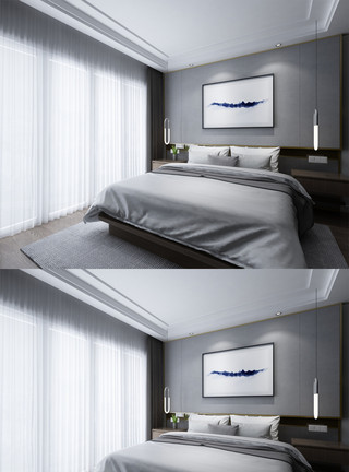 卧室场景设计现代家居卧室空间设计模板