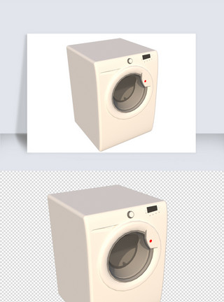 白色t恤矢量图草图大师洗衣机SU矢量模型模板