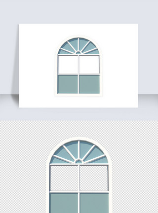 建筑模型背景立体房门窗户su模型模板
