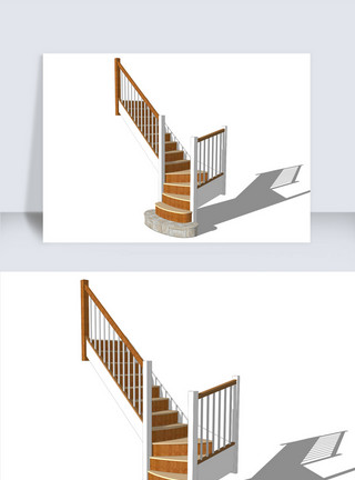 建筑楼梯摄影楼梯五金建模SU模型SU矢量图装修矢量图模板