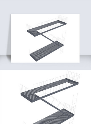 家装楼梯楼梯五金建模SU模型SU矢量图装修矢量图模板
