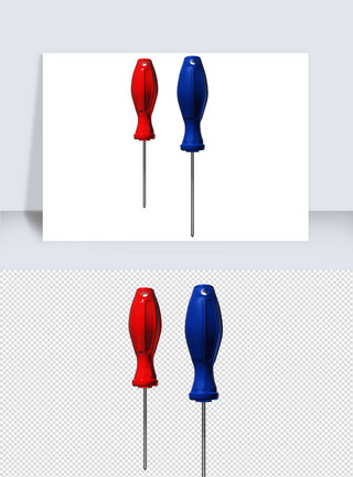 橙色螺丝刀工具插图工具长杆螺丝刀单体模型设计模板