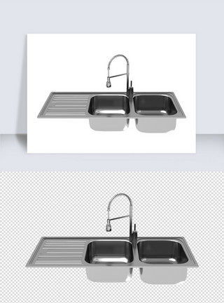 厨司2021年厨放洗菜盆单体模型设计模板