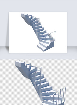 建筑模型图SU楼梯su模型建模与渲染图SU模型模板