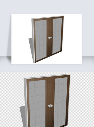 装饰门SU门su模型建模与渲染图SU模型模板