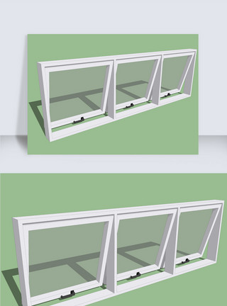 室内窗户SU窗户su模型建模与渲染图SU模型模板