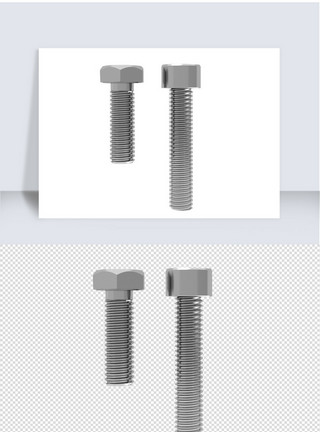 螺丝中间的五金零件螺丝单体设计模板