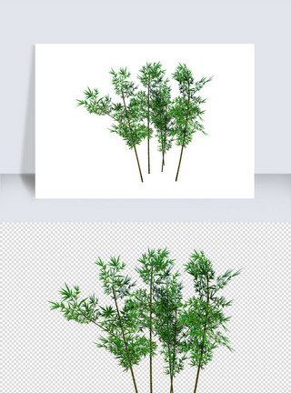 牌坊su素材绿色草木植物su模型模板