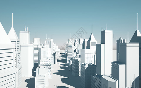 3D城市背景背景图片