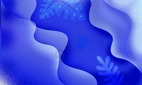蓝紫波纹框印花克莱因蓝设计图片