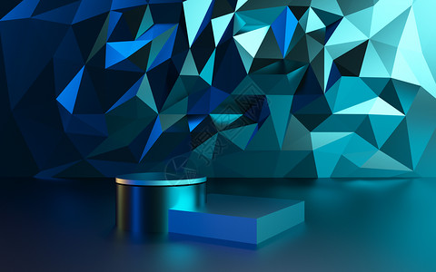 立体质感三角形科技风背景设计图片