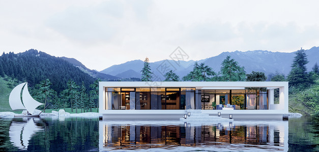 拉宾斯湖景别墅设计图片
