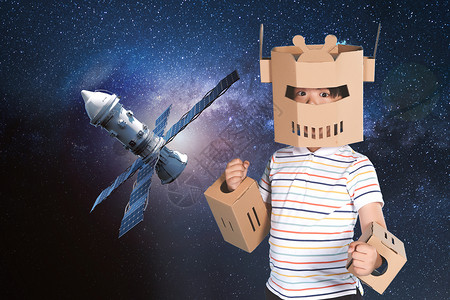 纸盒宇航服创意教育设计图片