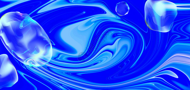 潮流酸性克莱因蓝设计图片