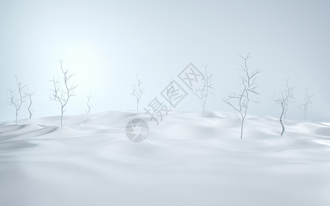 3d冬天雪景背景图片